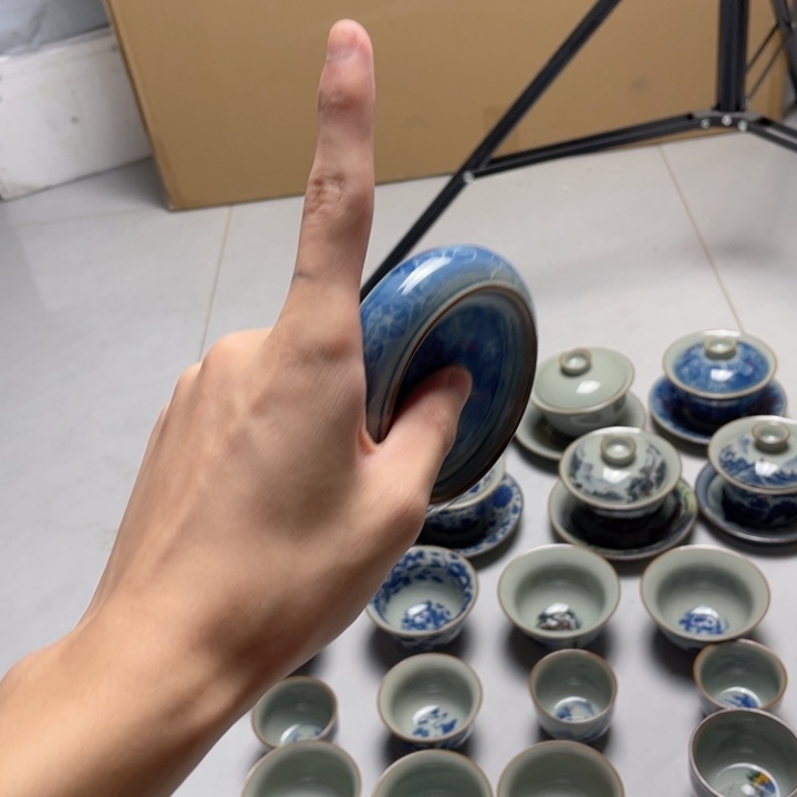 摆件青花a盖置jjjj