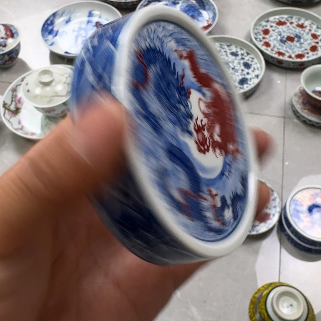 摆件双龙戏珠盖置