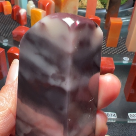 老挝石鱼*?紫冻石印章