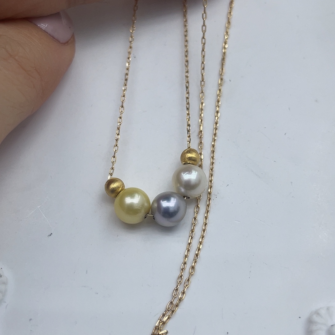 银S925镶嵌海水珍珠颈饰