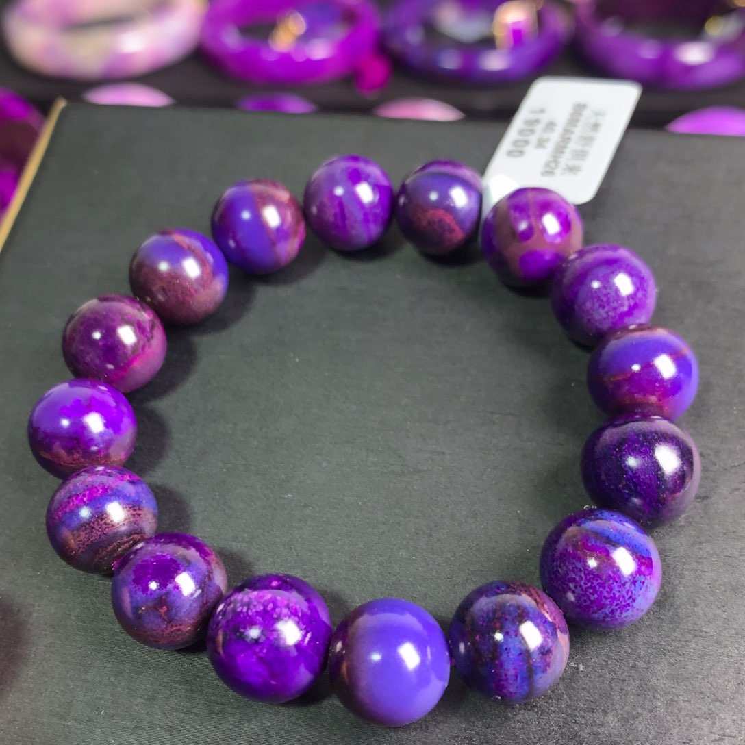 未镶嵌苏纪石（舒俱来）蓝紫幻彩手串