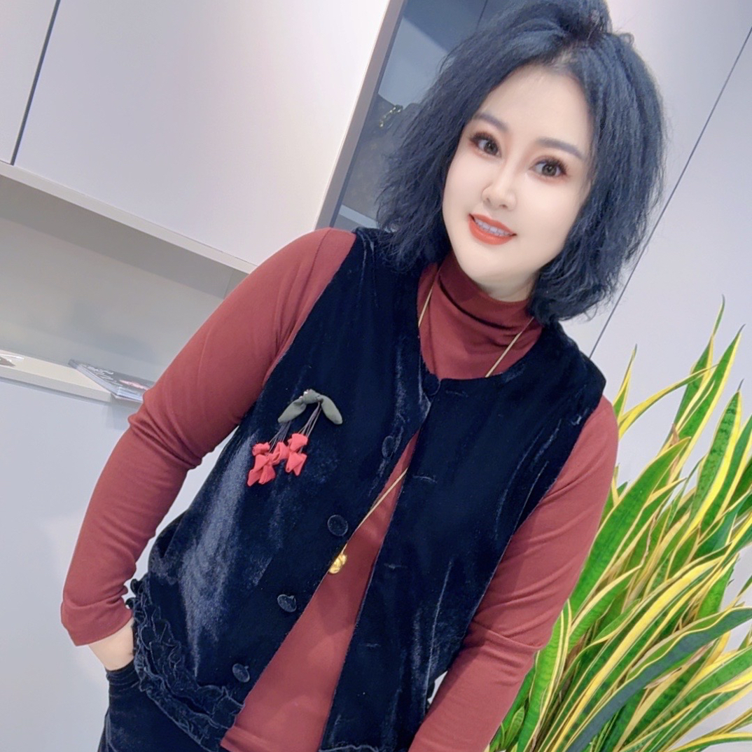 【娟姐精选】5030国潮重工胸针装饰时尚百搭丝绒马甲