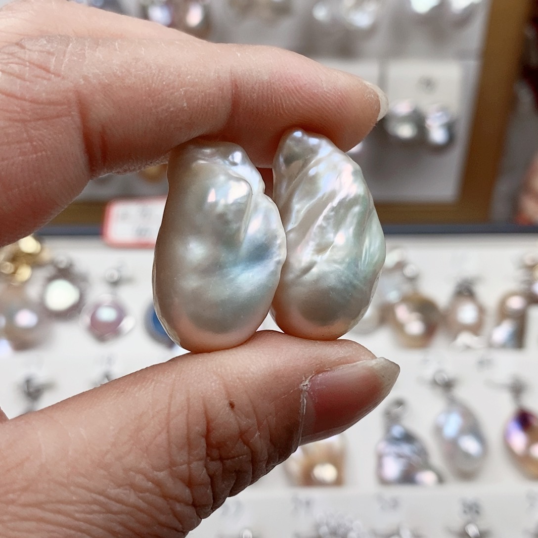 淡水珍珠颈饰银S925镶嵌@**?