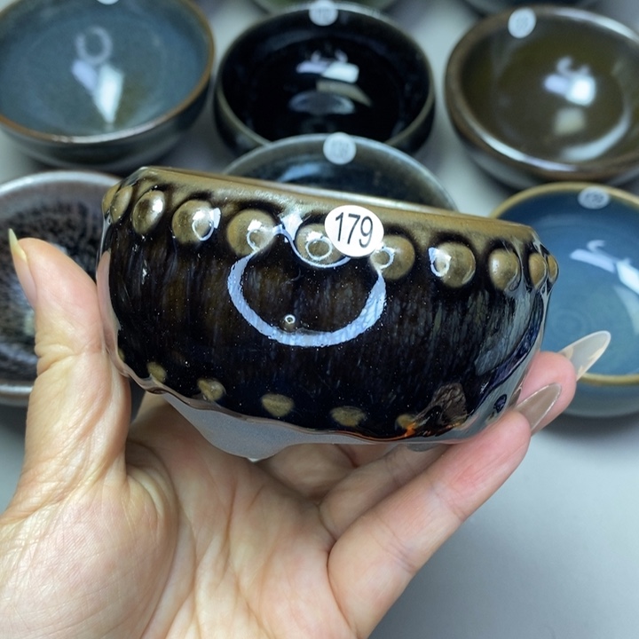 茶盏建窑建盏磨底柴烧主人杯微瑕