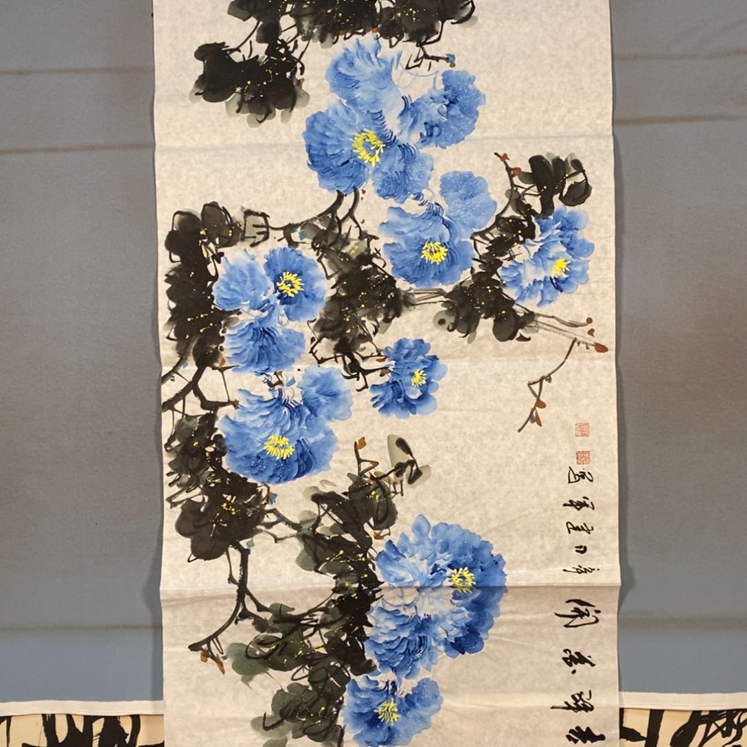 国画482牡丹花盛开的时候