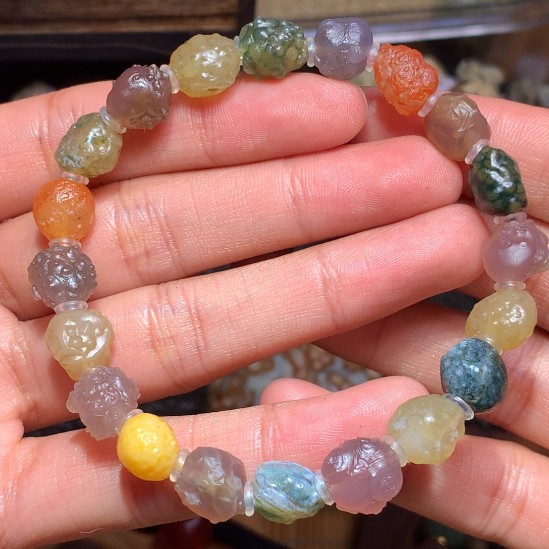 未镶嵌玛瑙/玉髓珠宝半成品