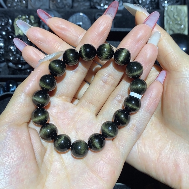 黑曜岩手链未镶嵌下**…