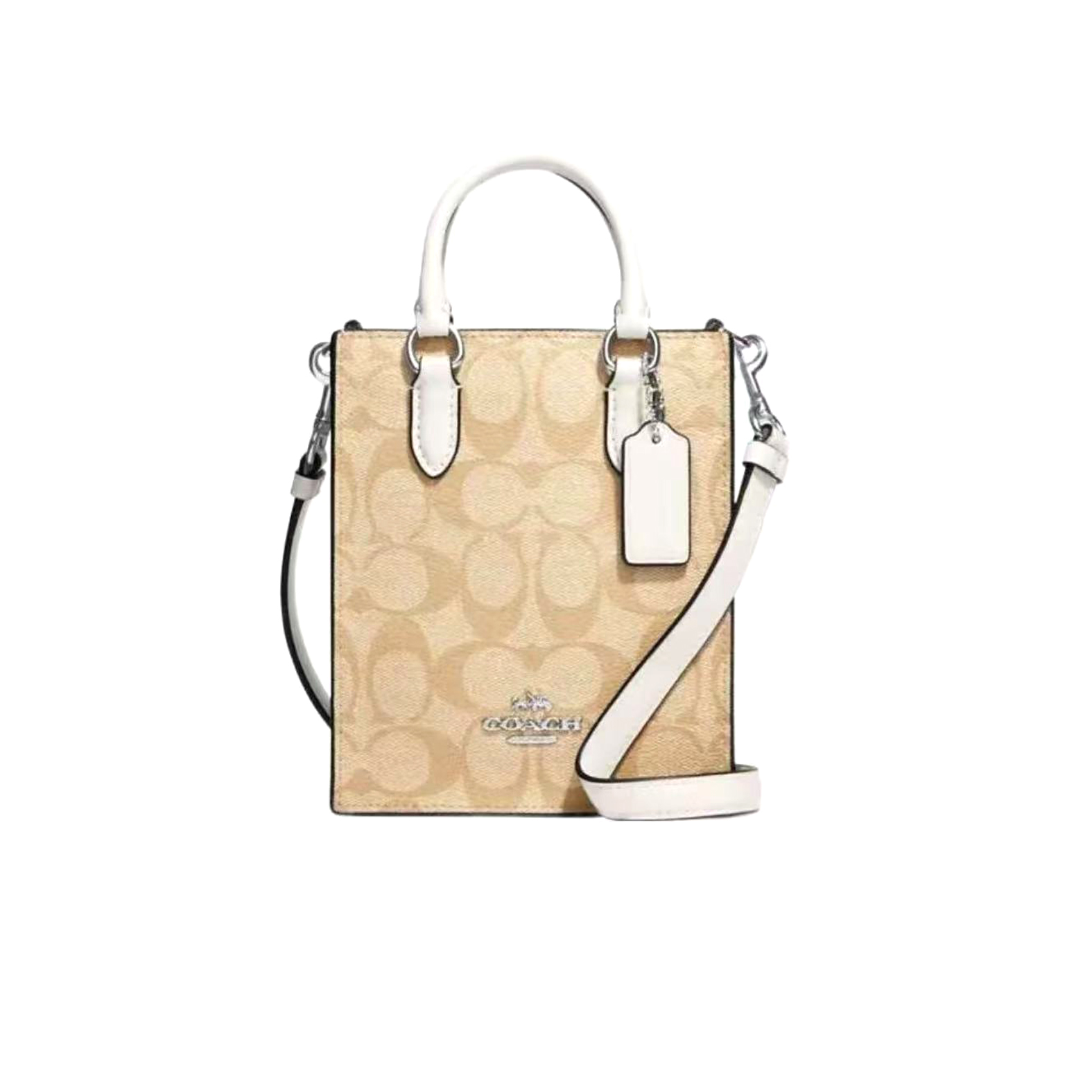 95新 COACH/蔻驰 95新/蔻驰奶茶色老花琴谱包/H8562/14X17X5