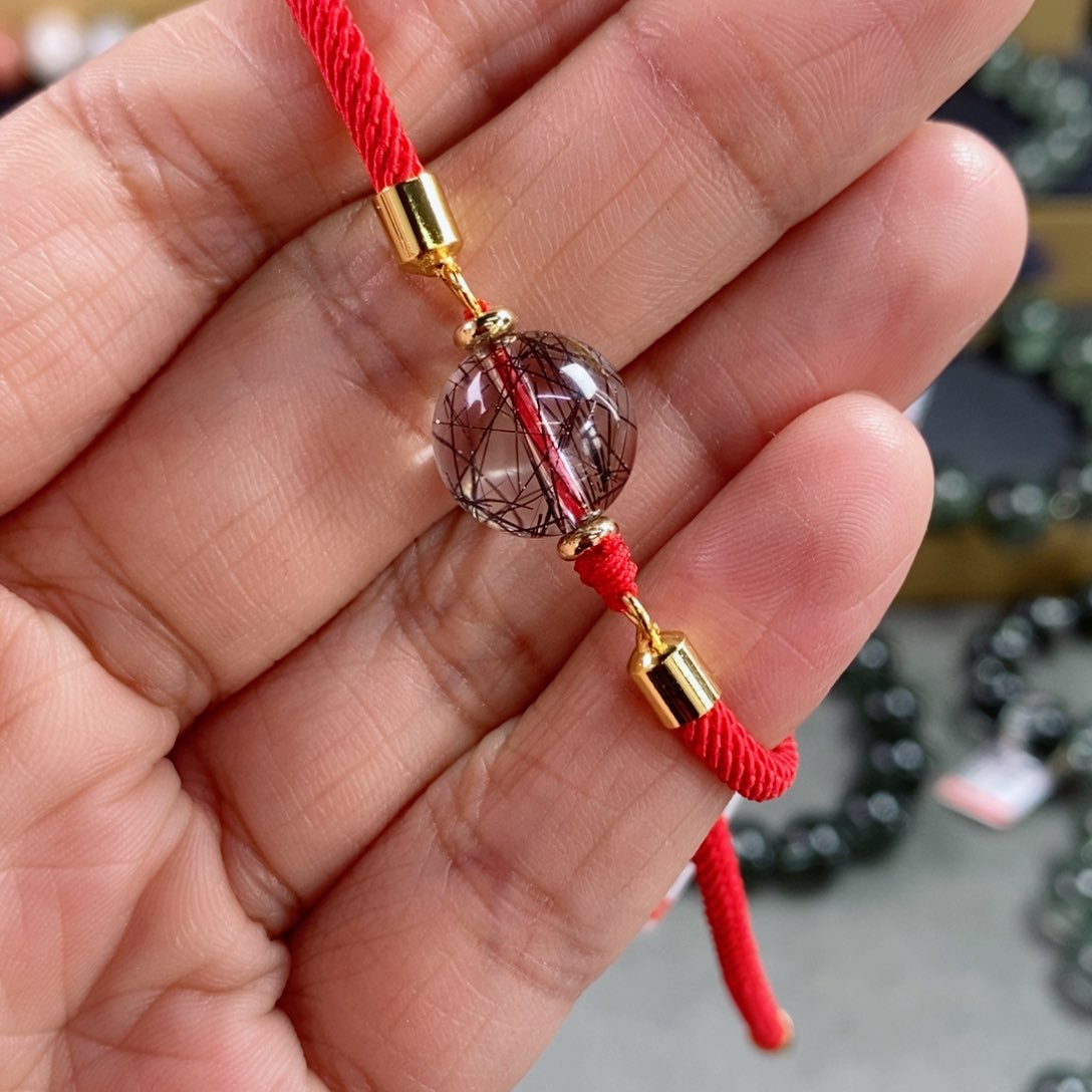 水晶手绳未镶嵌黑发晶手绳