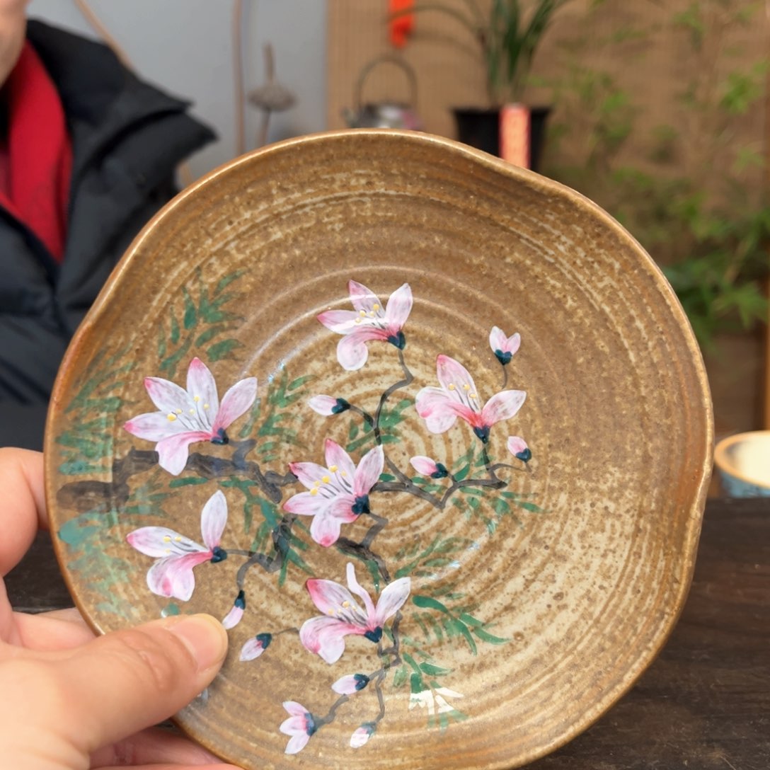 杯景德镇柴烧手绘杯