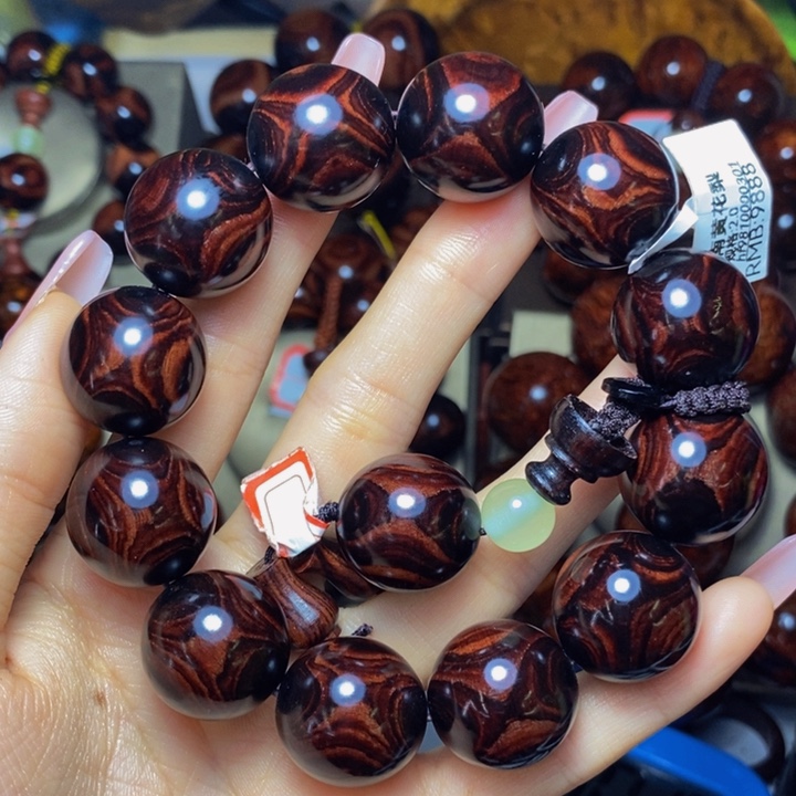 黄花梨/降香黄檀手串/手链紫油梨油性好好看