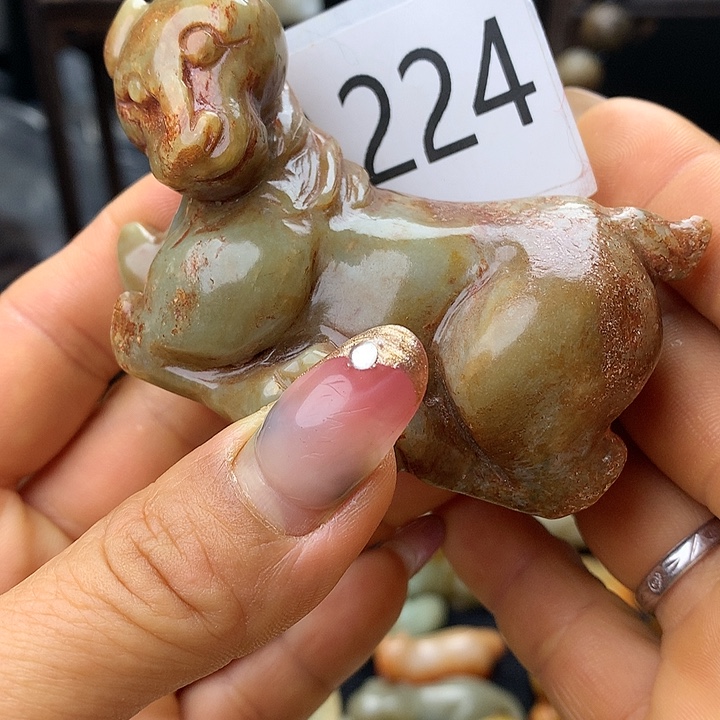 和田玉（糖玉）未镶嵌车挂