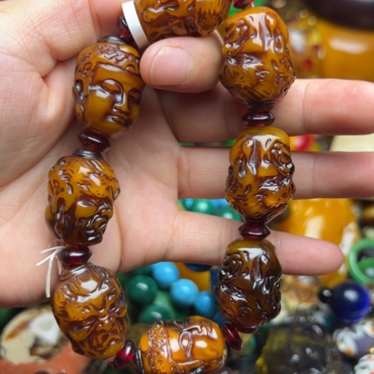 未镶嵌琥珀手串蜜蜡