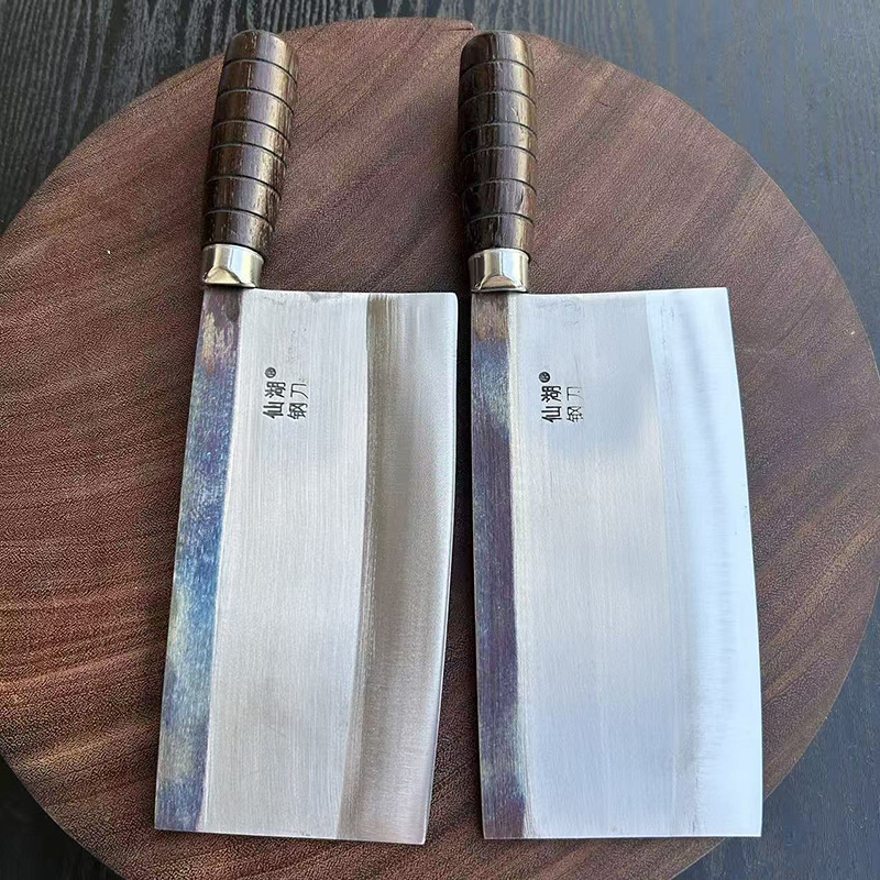 广西仙湖刀具老式高铬钢手工锻打菜刀家用斩切刀斩烧鸭大鹅熟食刀