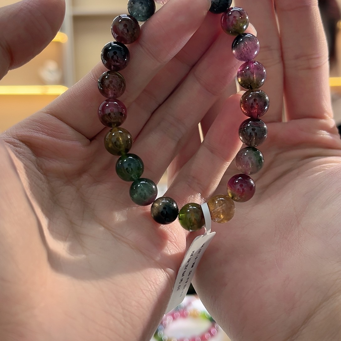 碧玺碧玺（多样性发一件）9mm未镶嵌拂**绵