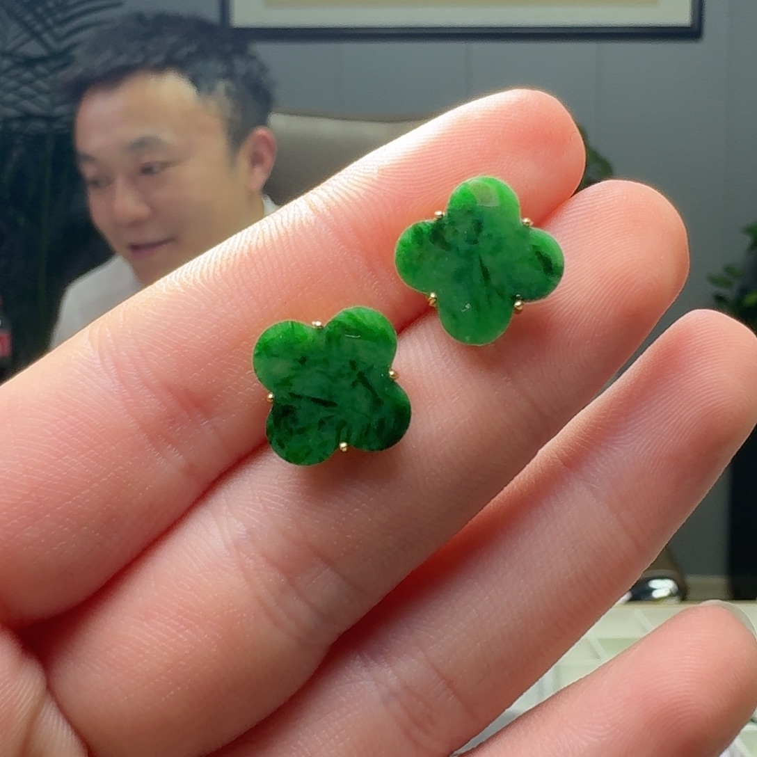 翡翠银S925镶嵌吊坠(不含链)天然