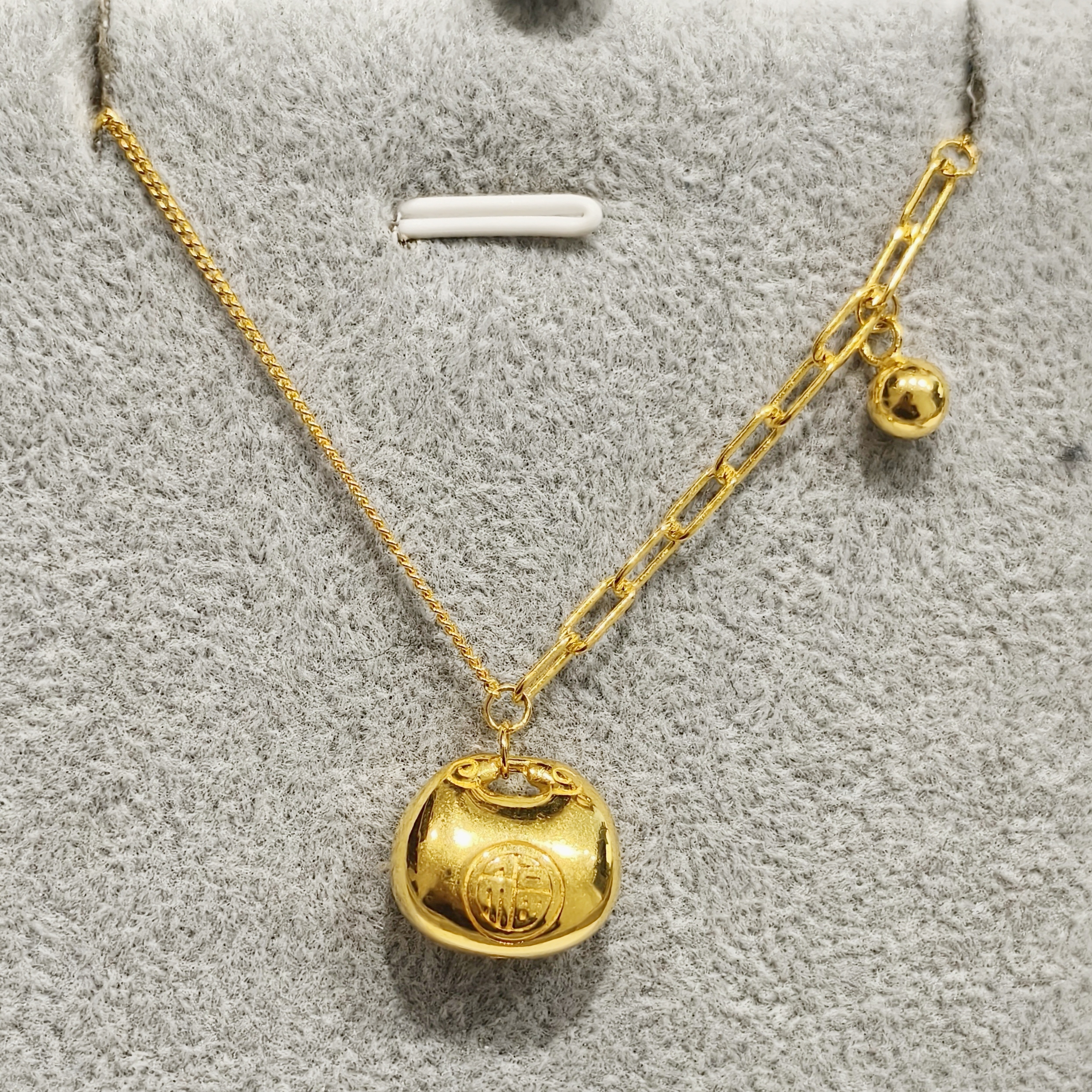 足银银制品 足银套链 足银小福宝套链