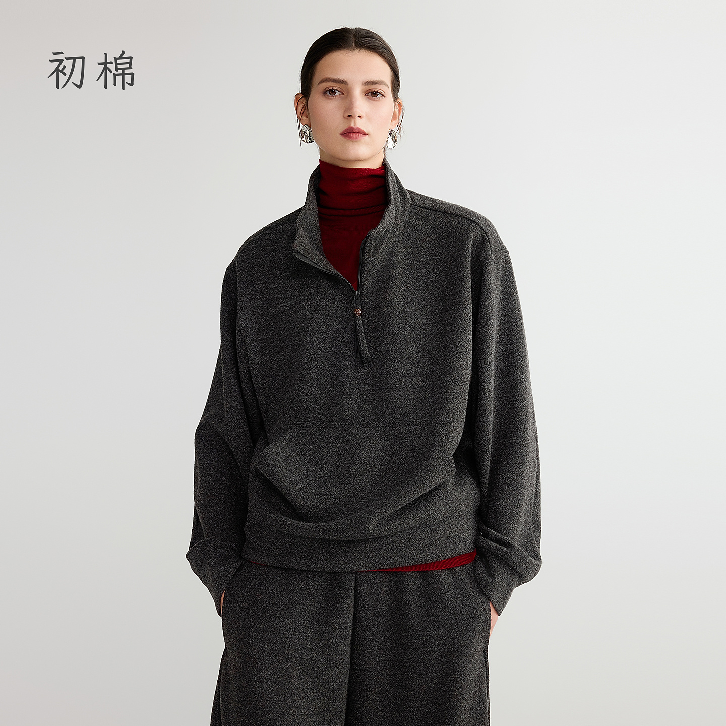 初棉【11.27上新】毛巾糯米绒卫衣针织时尚宽松保暖秋冬366608014