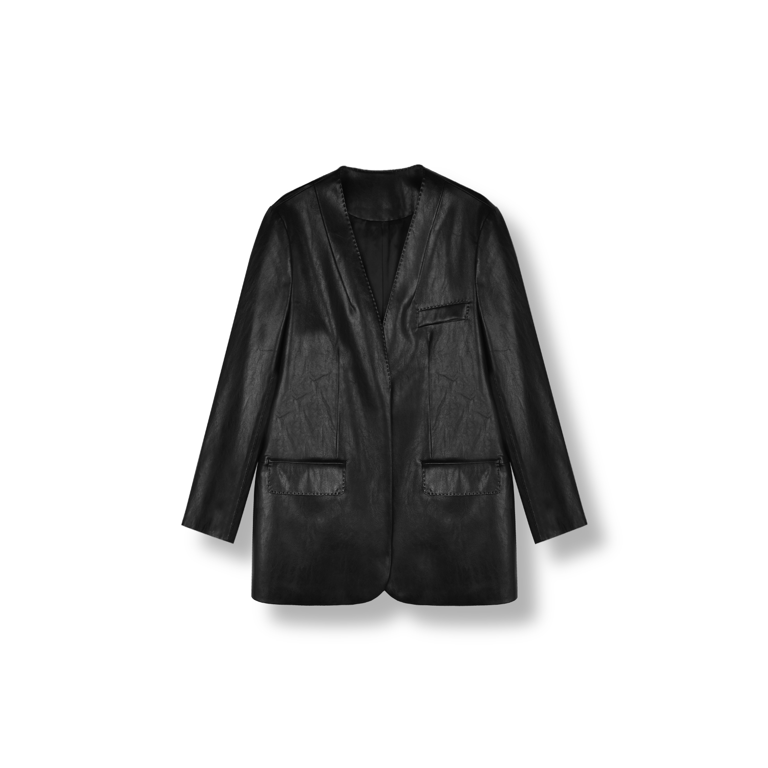 25ss时尚PU皮皮衣外套气质高级感（23826-222）