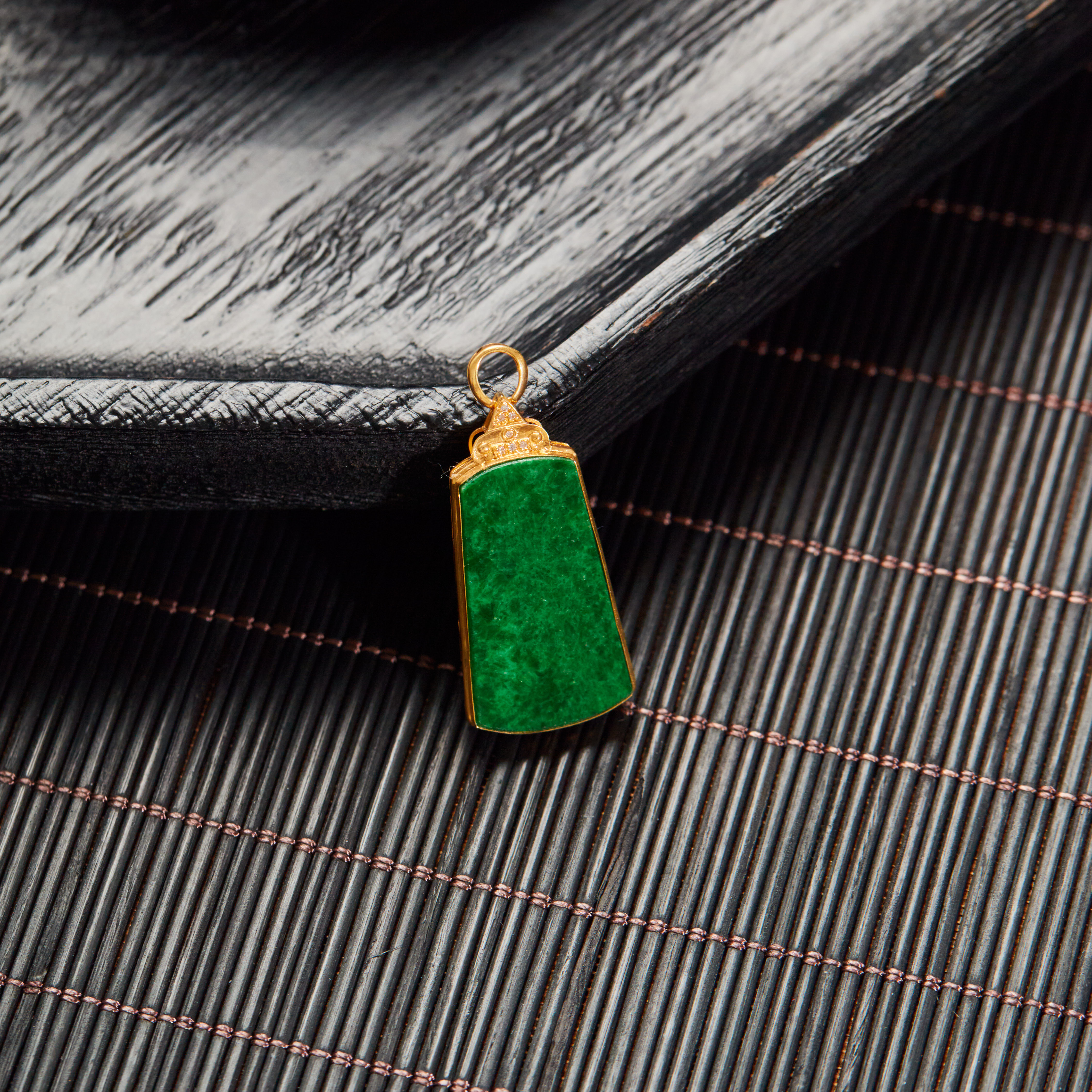 【云上雅岚】青淮丨C29252-18K翡翠吊坠-25mm-多样性发一件