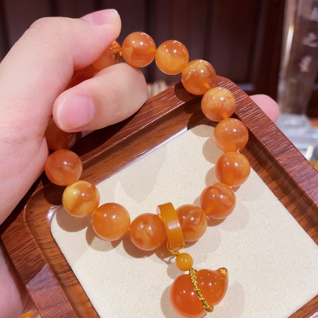 未镶嵌蜜蜡手链手串