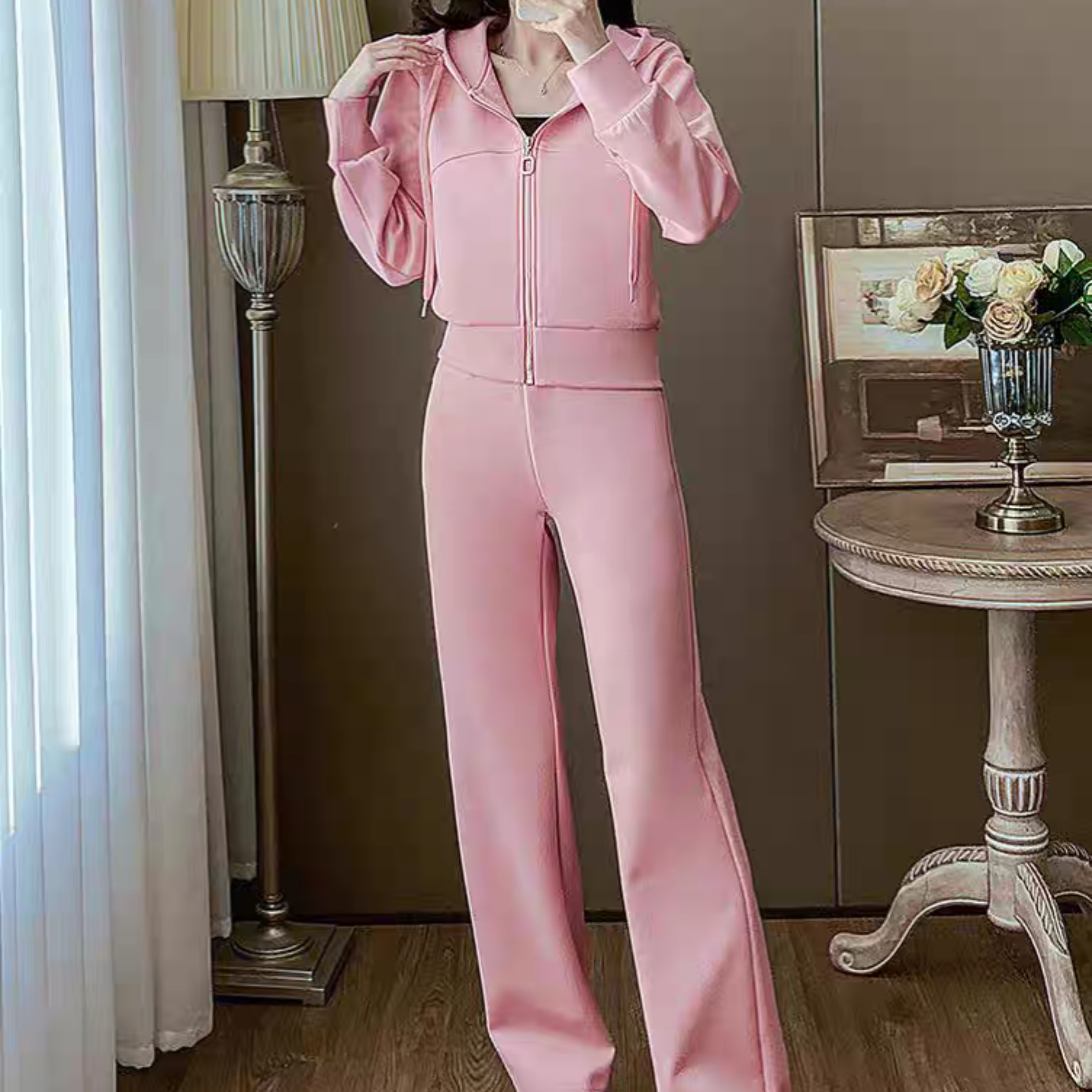 彬彬家春秋新款气质女神静奢时尚运动套装动感棉女装套装512