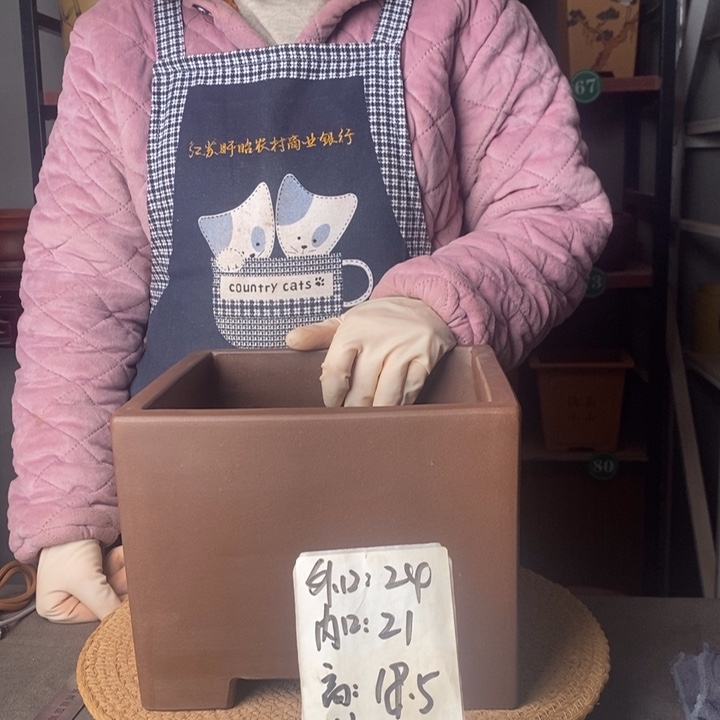 紫砂印子微瑕紫砂花盆一物一拍