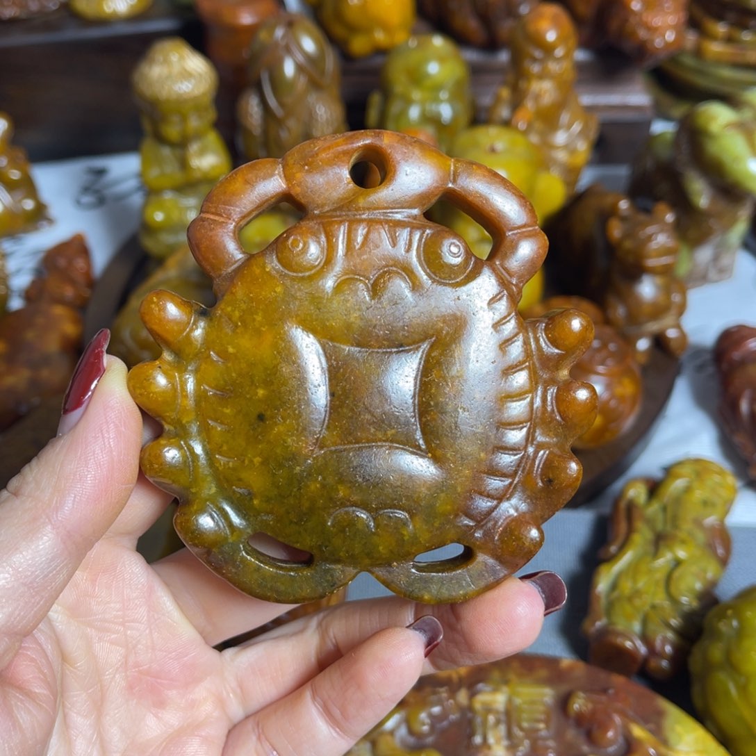 蛇纹石玉合金颈饰