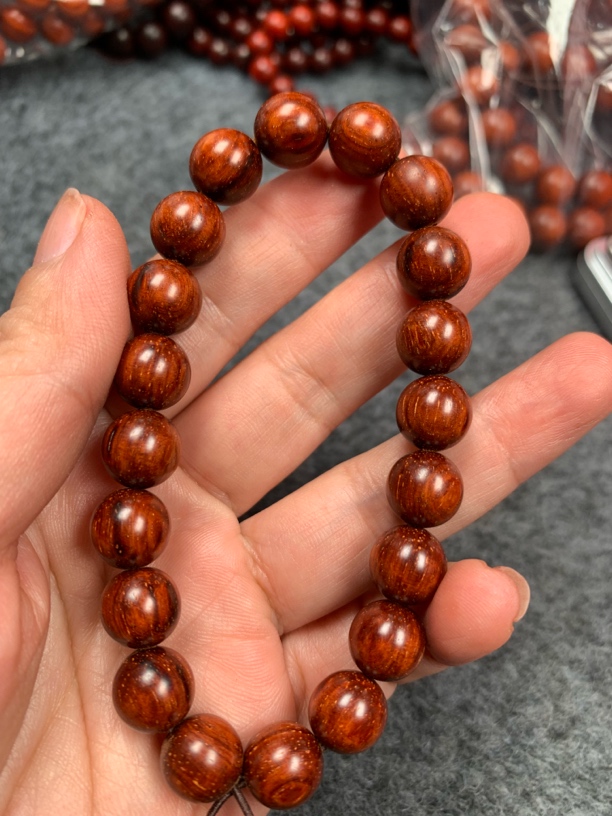 印度小叶紫檀 原汁原味 泥料鱼鳞星星 1.0单圈