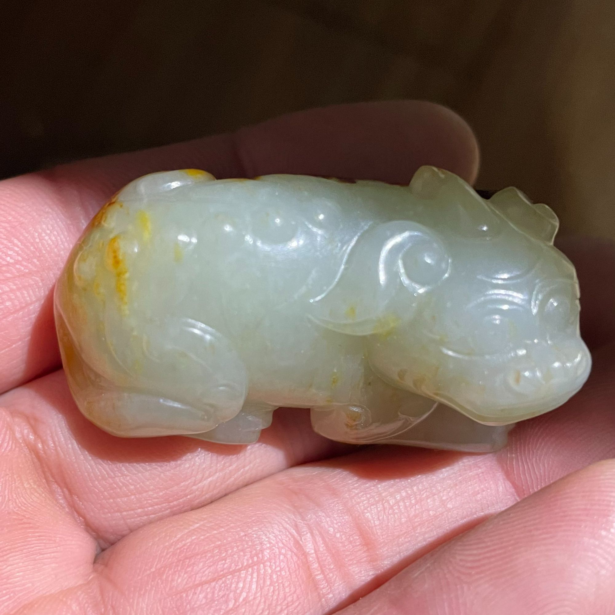 和田玉手工精雕貔貅