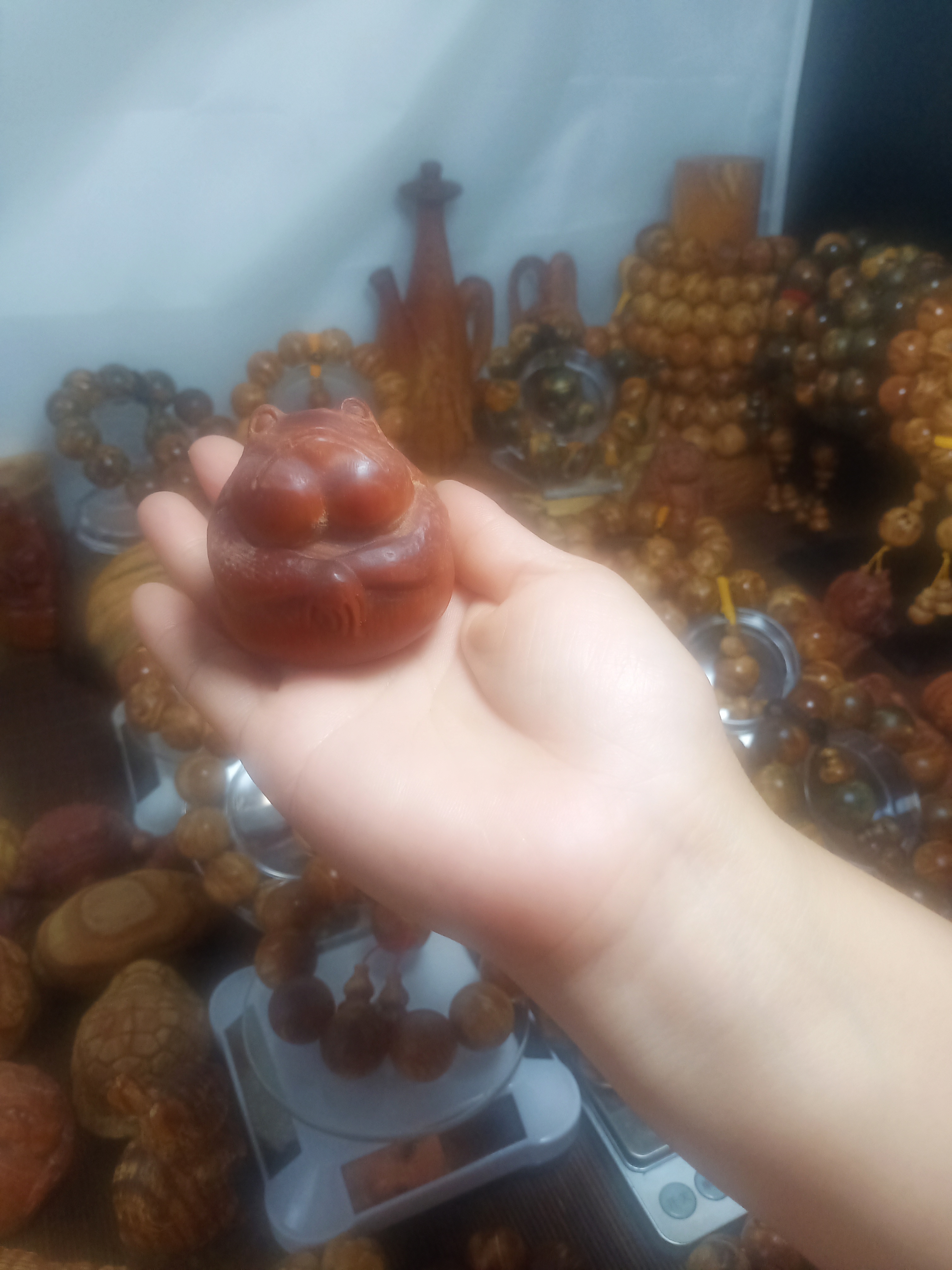 橄榄核雕刻卡皮巴拉文玩手球爆款男款手把件