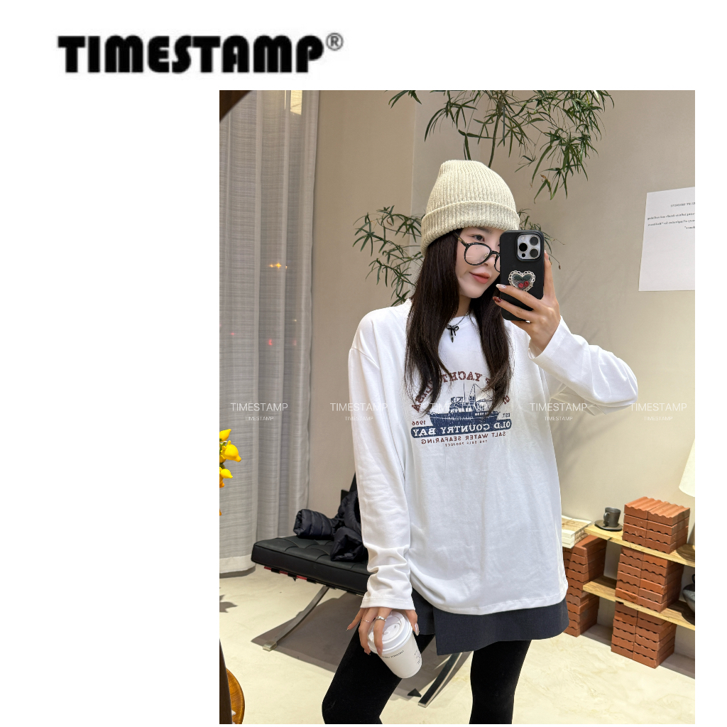 【TIMESTAMP】2025/65088372新款时尚简约百搭款长袖T恤