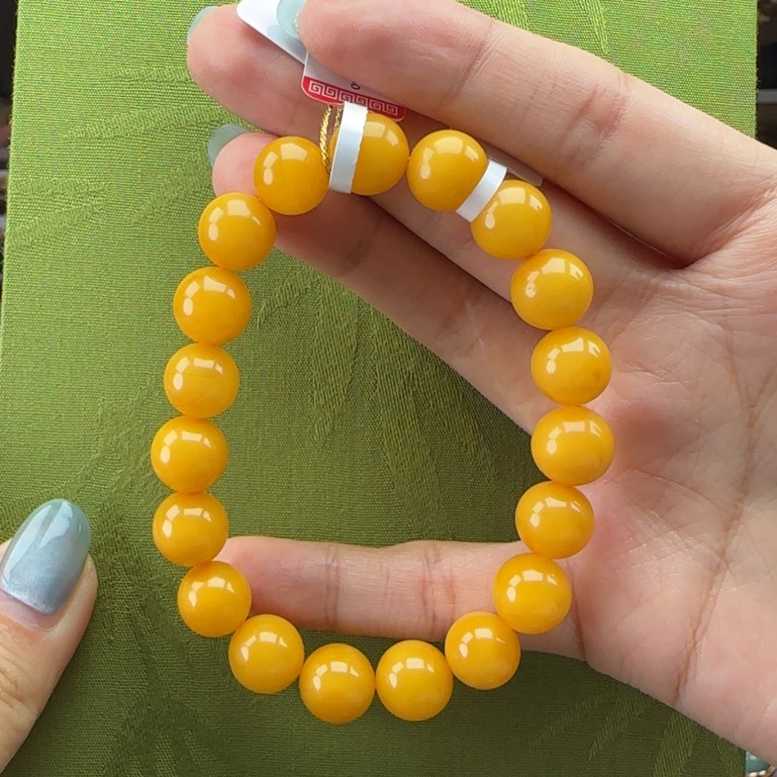 蜜蜡手链未镶嵌卡9.5