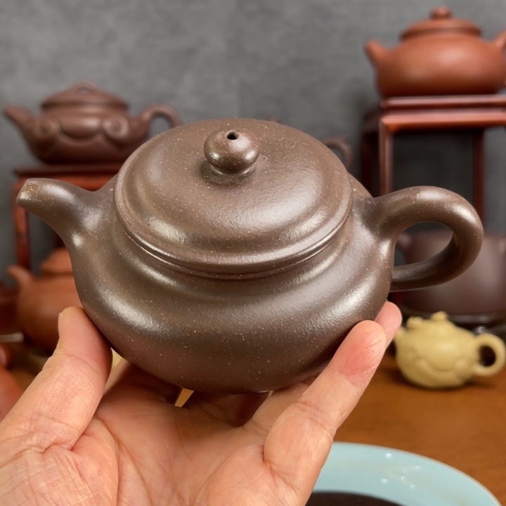 茶壶紫砂四号井深井老紫泥