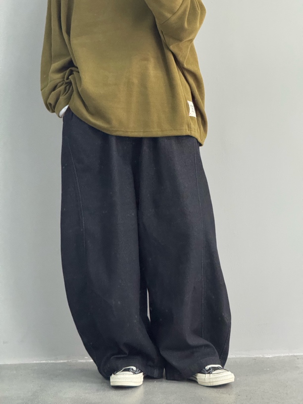 【牛仔哈伦裤】松紧腰休闲老爹裤秋冬款磨毛舒适复古宽松男女同款