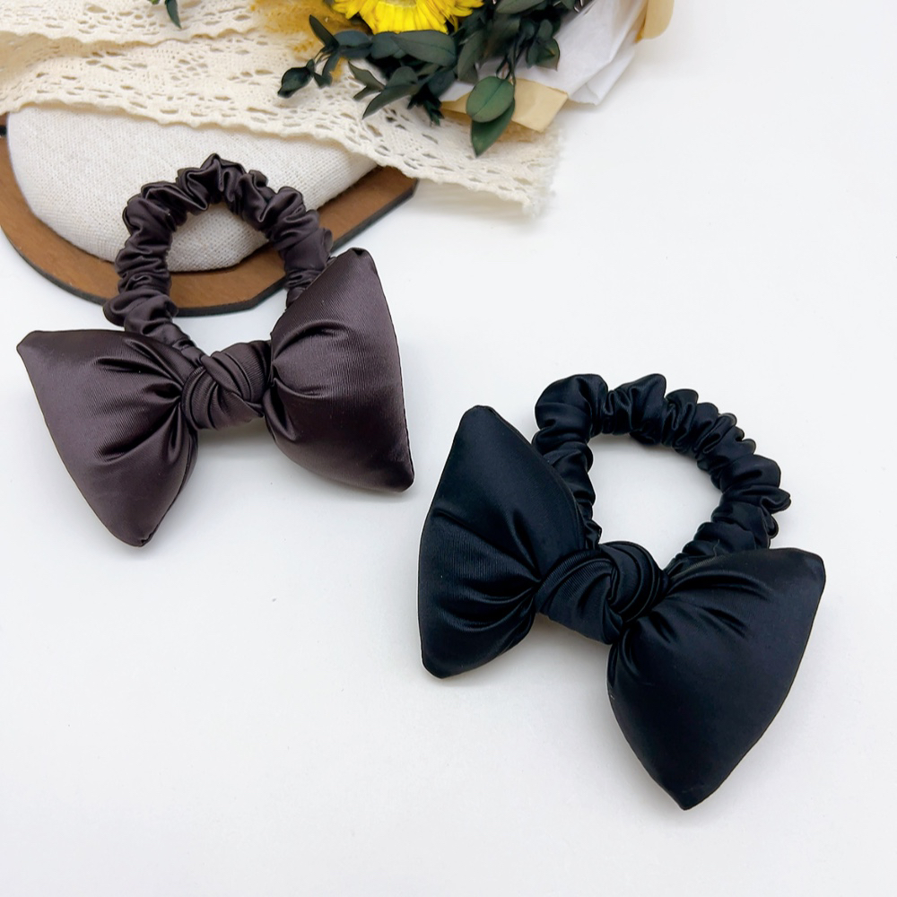 03105 好啊商店 蝴蝶结发圈组合两个装-黑色咖色