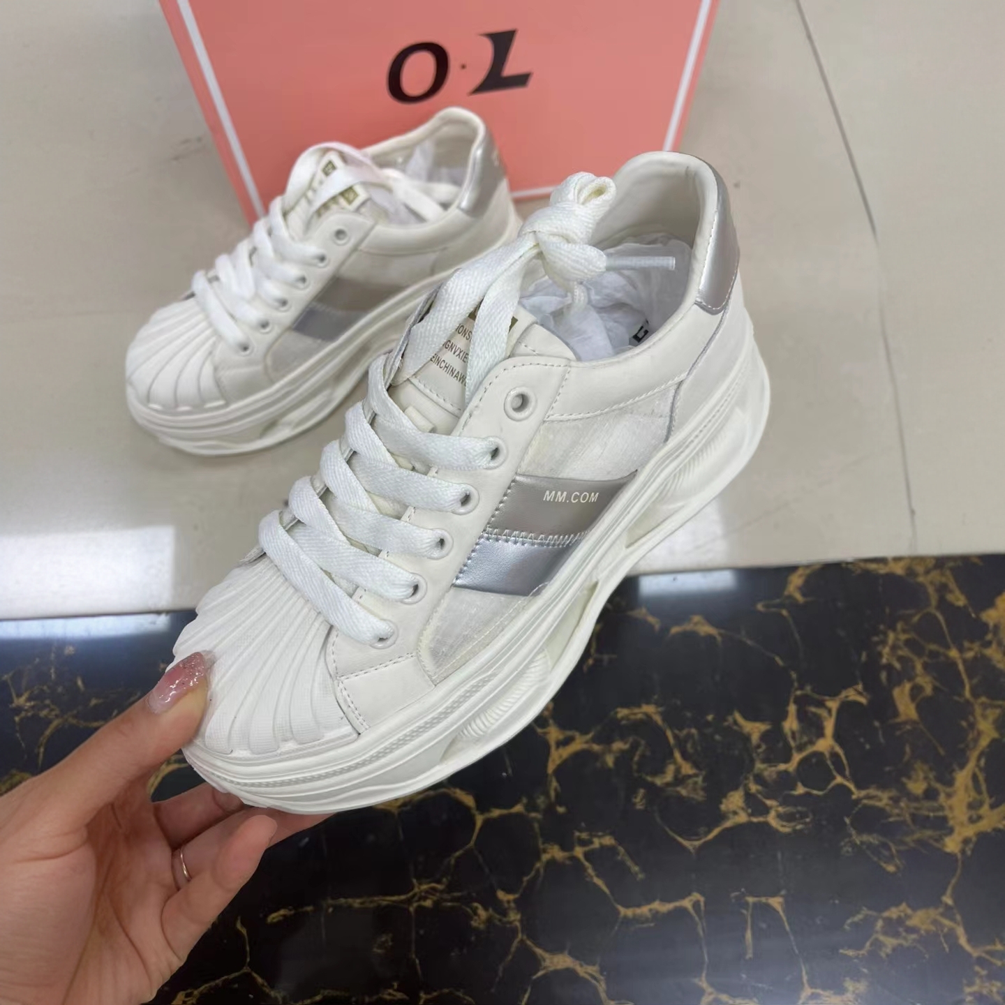 板鞋休闲板鞋春夏厚底增高板鞋百搭休闲鞋女士夏季低帮系带