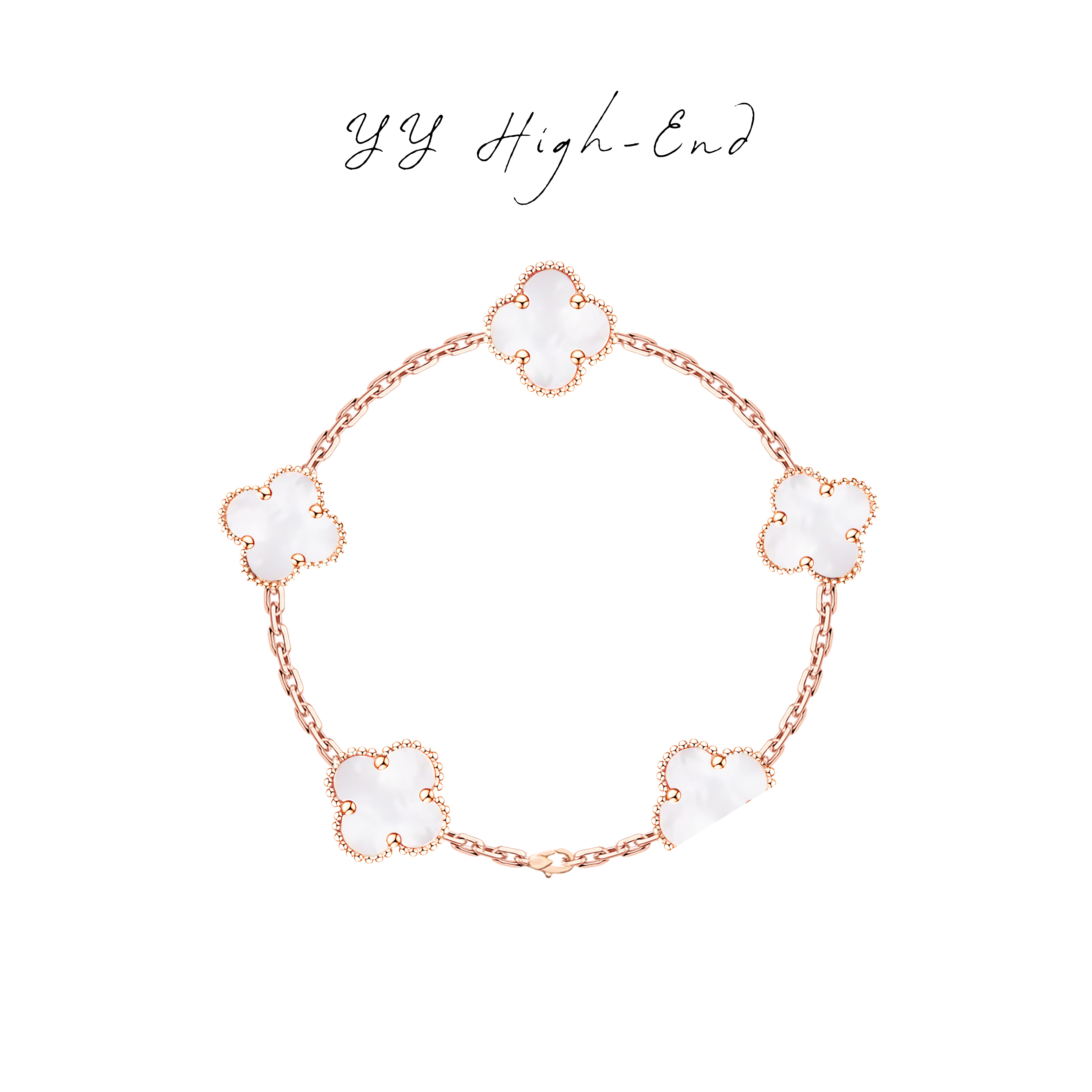       【香港高版本】CNC精 V金  高奢四叶草手链气质款