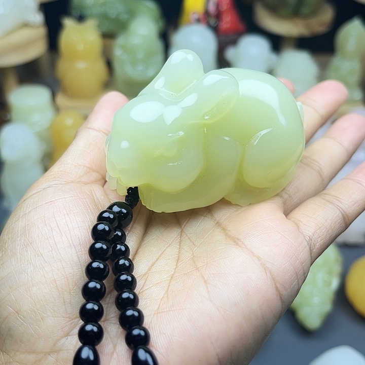 玉石雕刻品碧玺（处理）雨*