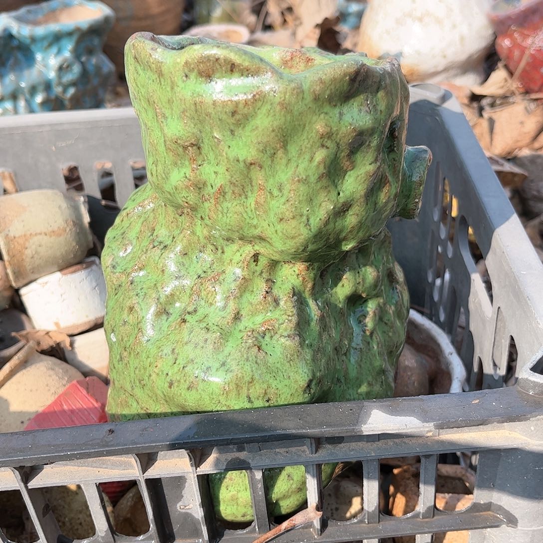 泥塑就**事古镇炻陶花盆