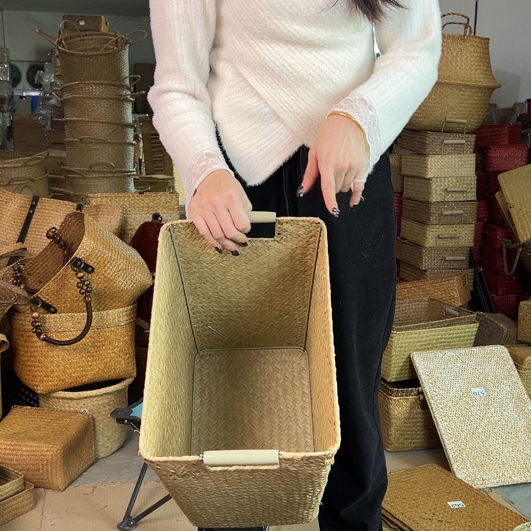 草编草编包/草编收纳盒带瑕疵