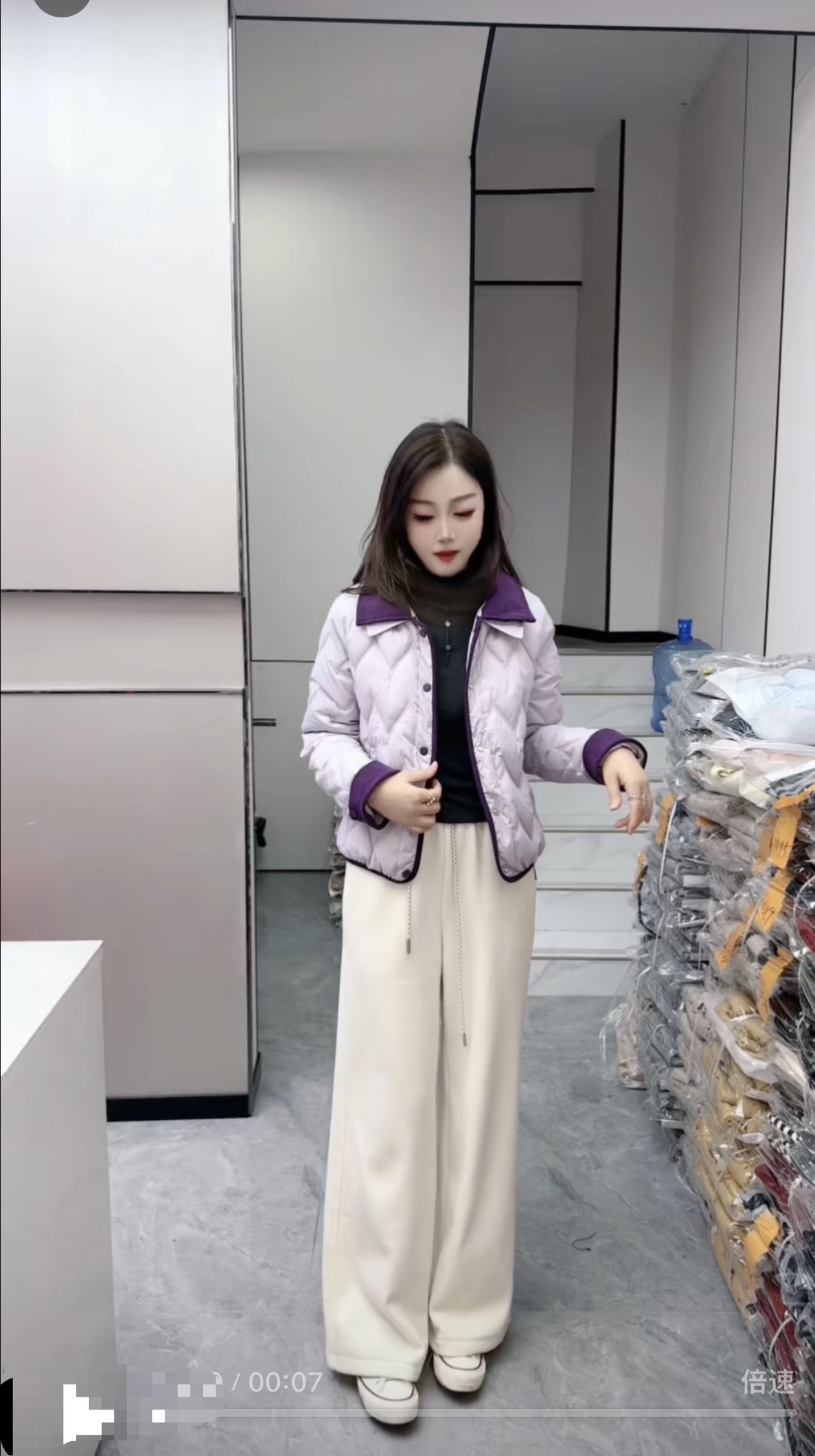 短款翻领厚款冬季百搭棉服宽松翻领包袖常规袖棉衣