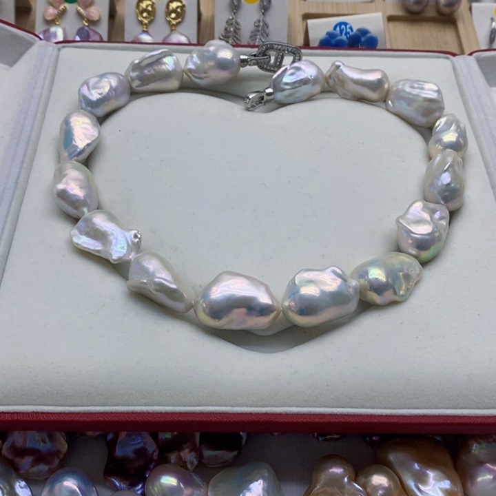 银S925镶嵌淡水珍珠耳饰请****贝