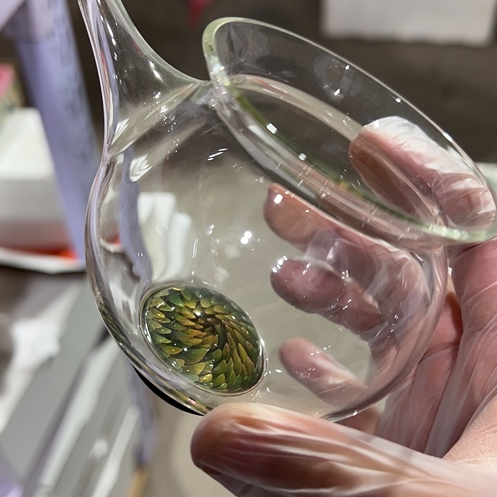 玉见 孤品 绿凤尾公杯