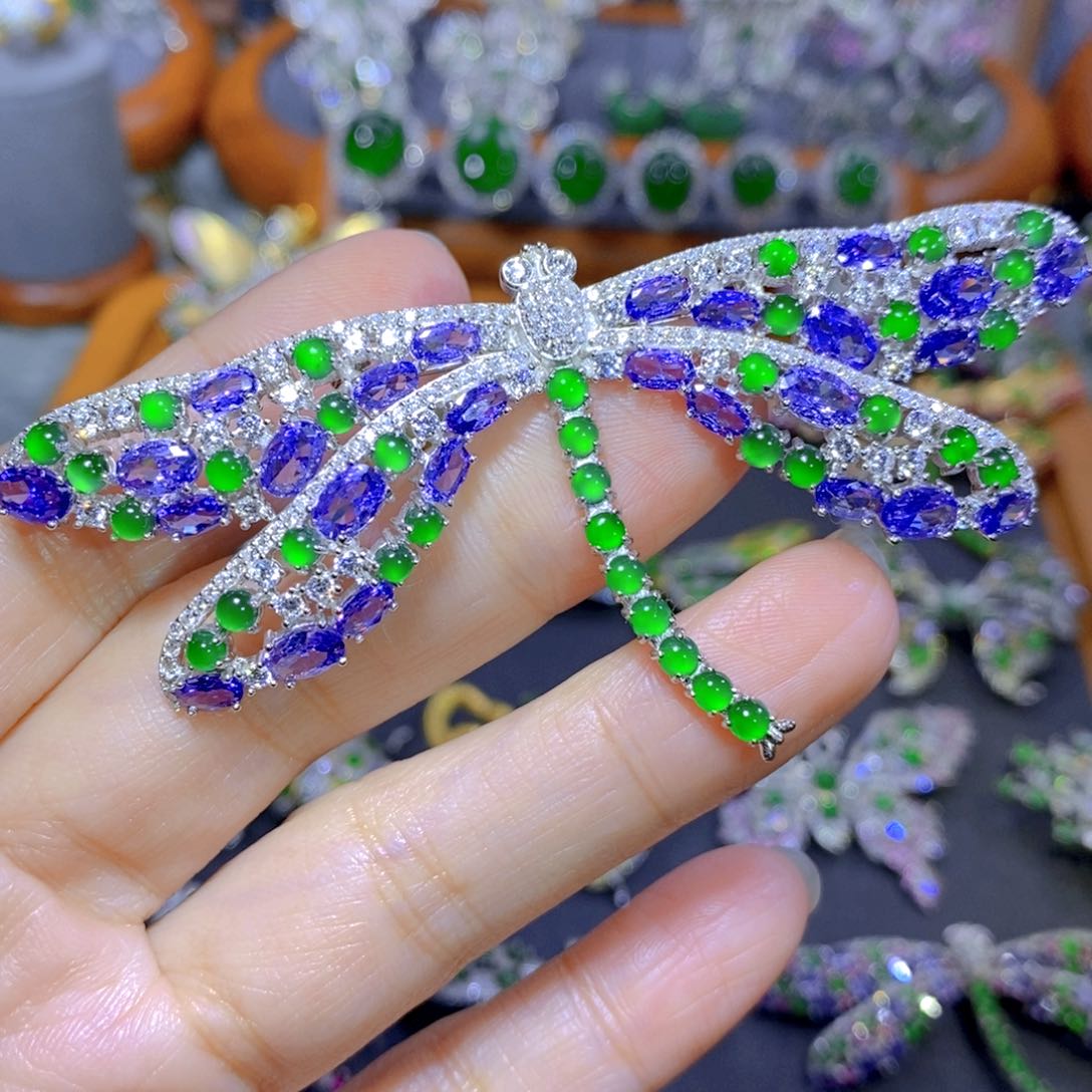 翡翠颈饰合金天然翡翠