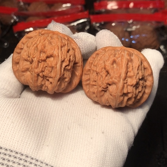 把件文玩核桃白狮子43.5