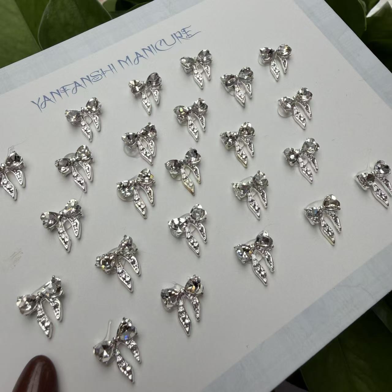 【希妹甄选】合金锆石飘带蝴蝶结10颗5号美甲