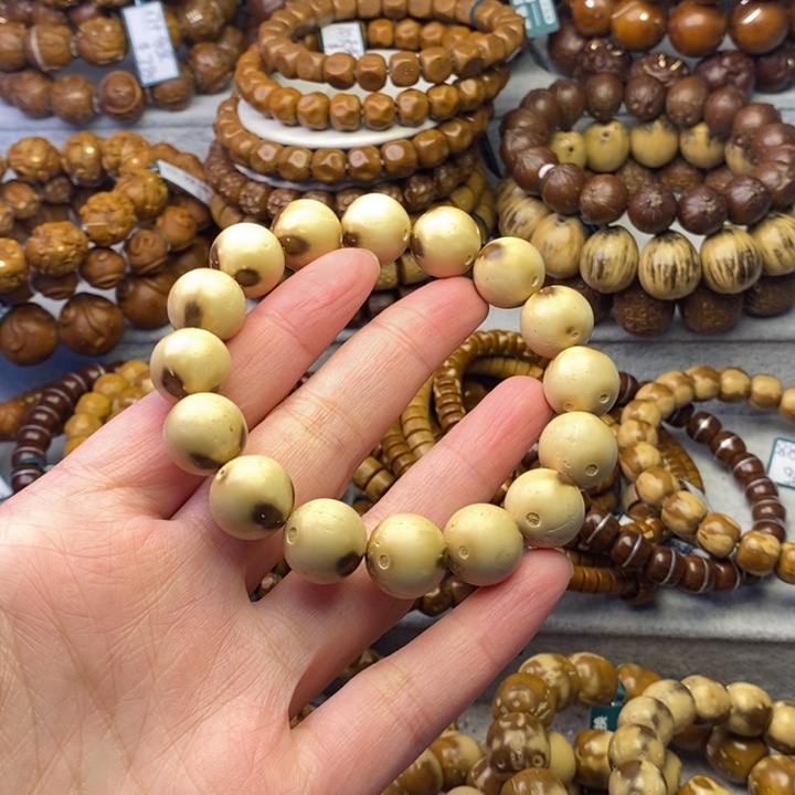 紫金鼠手串三花光珠卡13.8