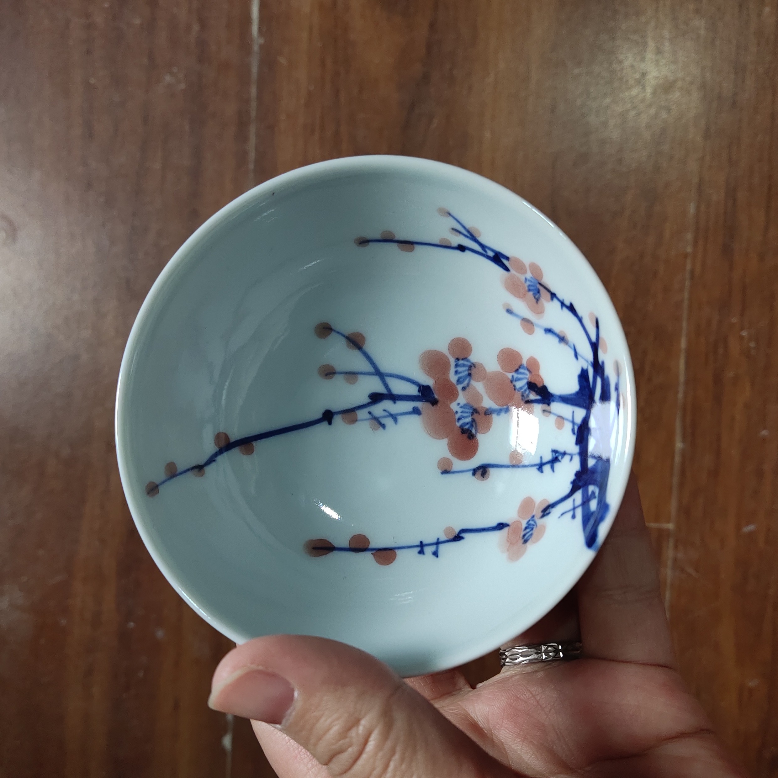 阅贤斋气窑红梅普洱杯微瑕