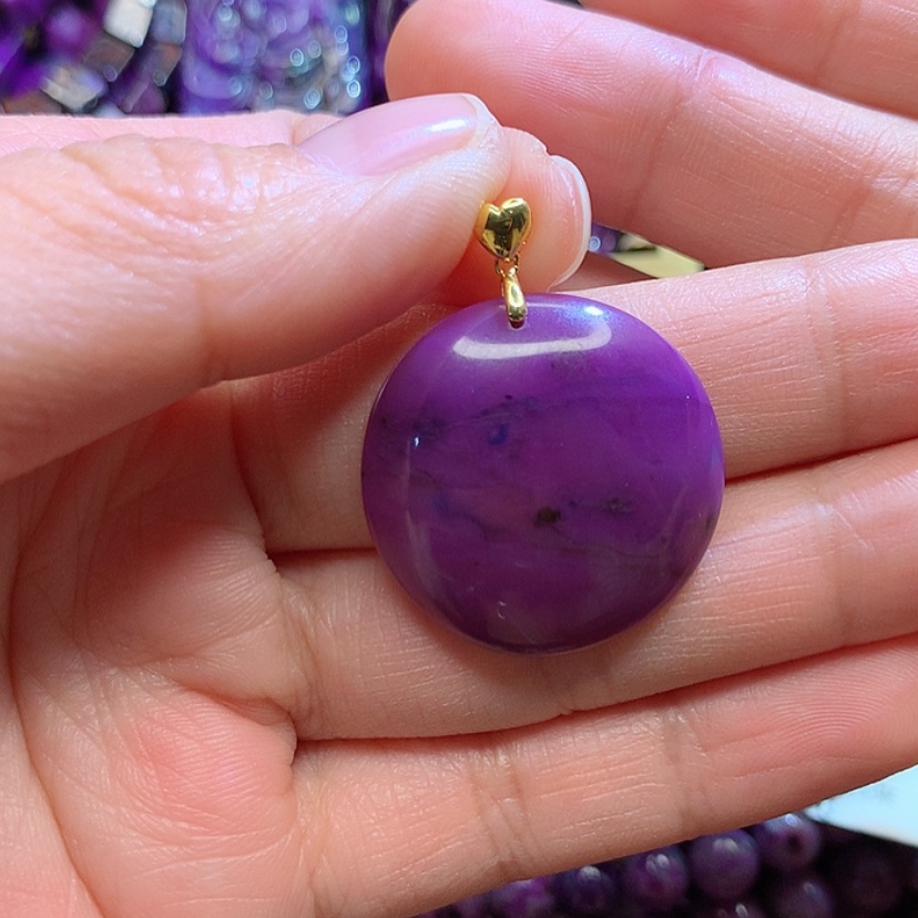 【闪购商品】苏纪石（舒俱来）吊坠18K金镶嵌